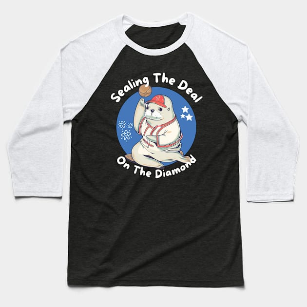 Baseball seal animal Baseball T-Shirt by Japanese Fever